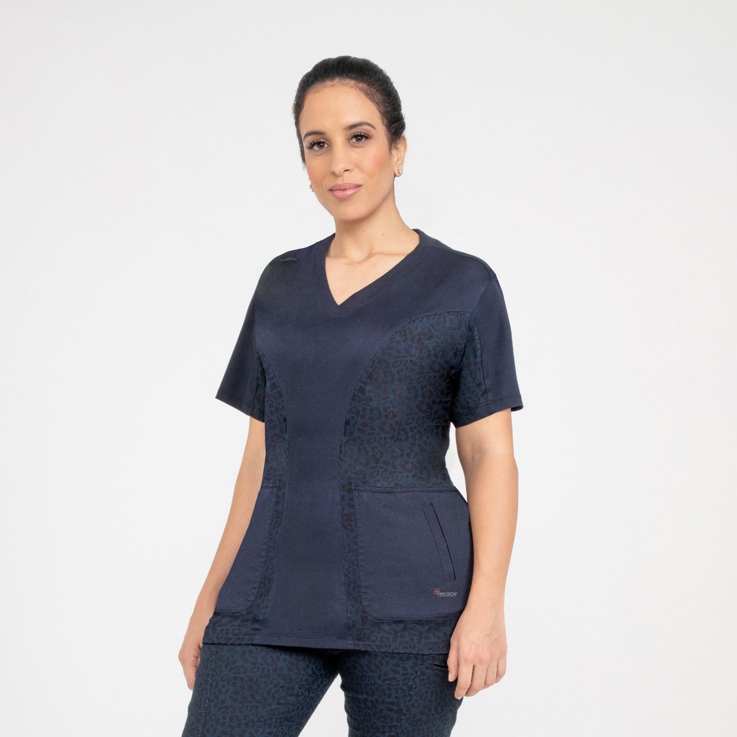 CopperActive™ Scrub Women's Cheetah V-neck Top
